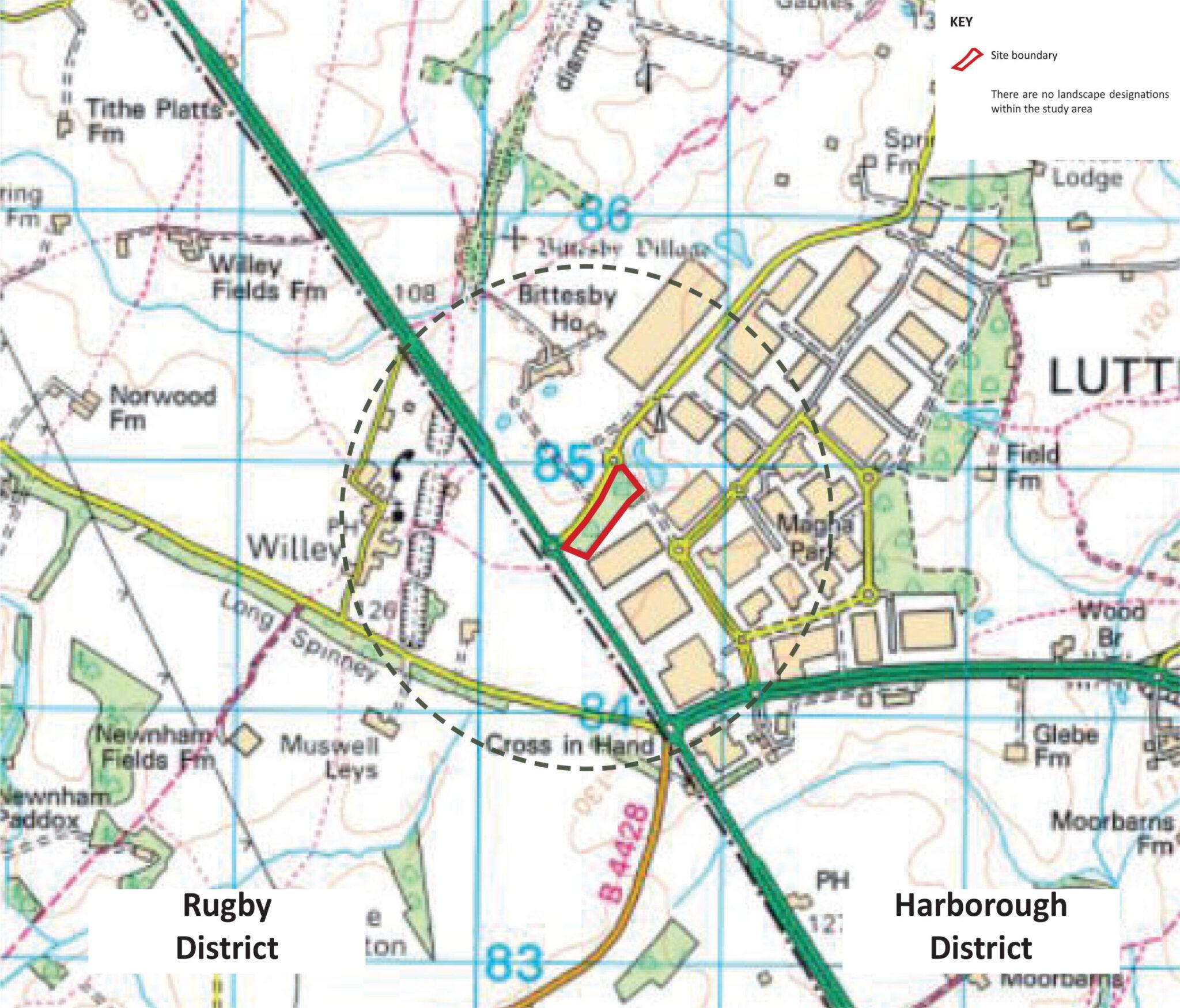 lutterworth site location plan
