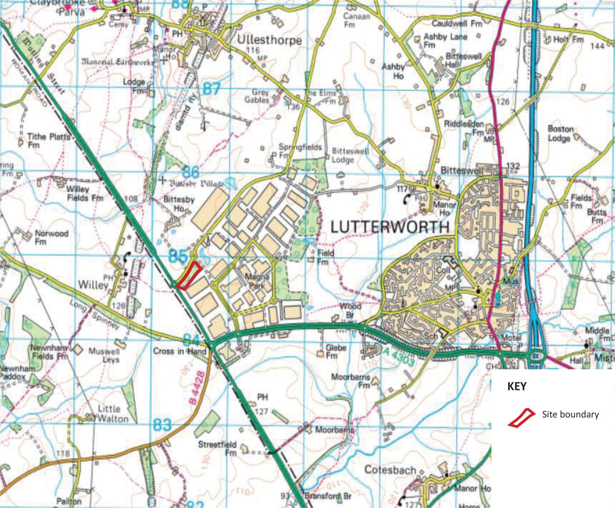 lutterworth site location plan