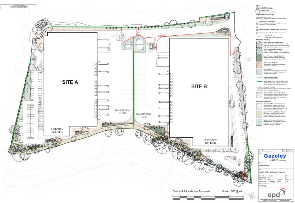 willen house soft landscape plan