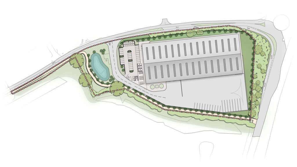 distribution centre landscape design