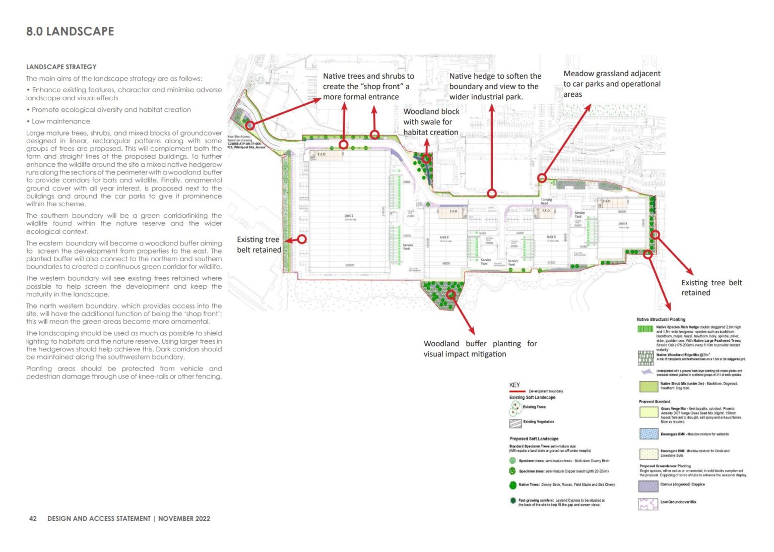landscape strategy pre application information